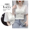 Áo blouse đan Filipiniana hiện đại, cổ vuông tay phồng, Barong - 152.899₫ 3
