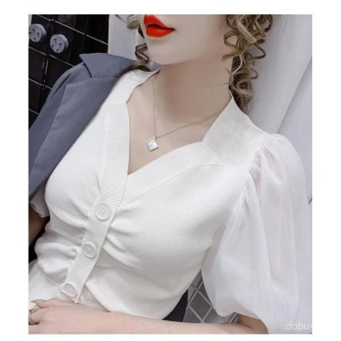 Áo blouse đan Filipiniana hiện đại, cổ vuông tay phồng, Barong - 152.899₫ 9