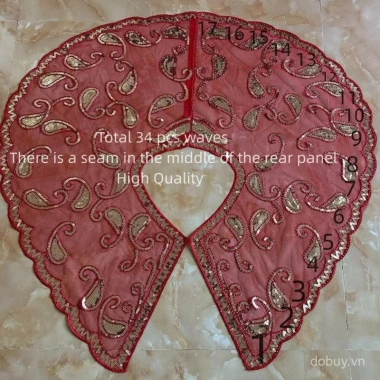 Áo blouse Philippines phụ nữ, sequin hạt, bolero cưới, váy cưới Âu Mỹ, 133.740₫