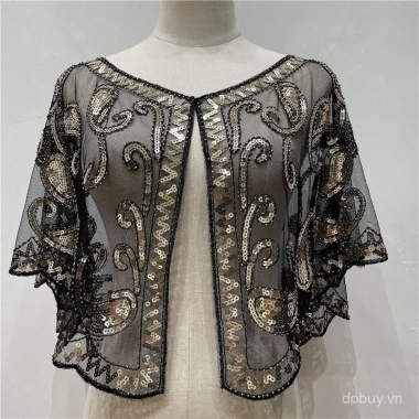 Áo blouse Philippines phụ nữ, sequin hạt, bolero cưới, váy cưới Âu Mỹ, 133.740₫