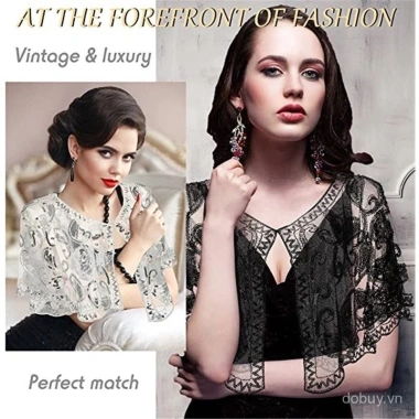 Áo blouse Philippines phụ nữ, sequin hạt, bolero cưới, váy cưới Âu Mỹ, 133.740₫