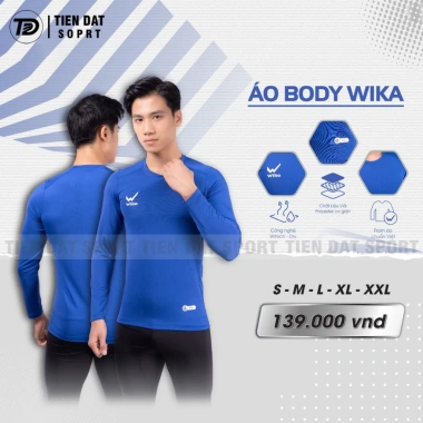 Áo Body Thể Thao WIKA Dài Tay Giữ Nhiệt Co Giãn, Thoải Mái Khi Vận Động – 99.000 Đen Trắng Đỏ