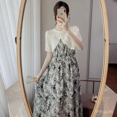 Áo bolero nữ Hàn Quốc tay ngắn màu trắng chiffon - Lý tưởng cho cô dâu, tiệc tối, giá ưu đãi 150.507 VNĐ