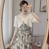 Áo bolero nữ Hàn Quốc tay ngắn màu trắng chiffon - Lý tưởng cho cô dâu, tiệc tối, giá ưu đãi 150.507 VNĐ 3