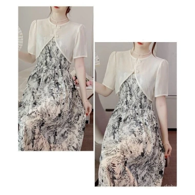 Áo bolero nữ Hàn Quốc tay ngắn màu trắng chiffon - Lý tưởng cho cô dâu, tiệc tối, giá ưu đãi 150.507 VNĐ