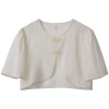 Áo bolero nữ Hàn Quốc tay ngắn màu trắng chiffon - Lý tưởng cho cô dâu, tiệc tối, giá ưu đãi 150.507 VNĐ 7