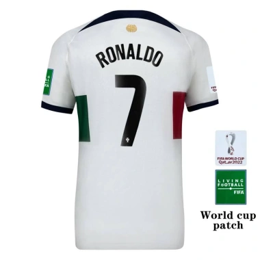 Áo bóng đá đội tuyển Bồ Đào Nha sân khách 2.022-2.023, in Bernardo Silva & Ronaldo - Giá chỉ 157.680 VND
