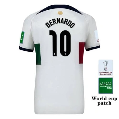 Áo bóng đá đội tuyển Bồ Đào Nha sân khách 2.022-2.023, in Bernardo Silva & Ronaldo - Giá chỉ 157.680 VND