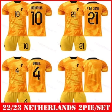 Áo bóng đá sân nhà Memphis & Virgil de Jong – Thiết kế chuẩn, thoáng mát, 398.520₫