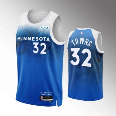 Áo Bóng Rổ Minnesota Timberwolves City 2.024 Unisex - Towns và Edwards 3