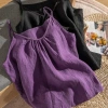 Áo camisole cotton lanh mùa hè 2.025 - Retro nghệ thuật, nhẹ vừa vặn, tôn dáng, giảm 23% còn 144.074₫ 3