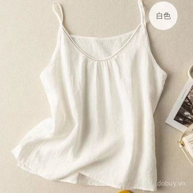Áo camisole cotton lanh mùa hè 2.025 - Retro nghệ thuật, nhẹ vừa vặn, tôn dáng, giảm 23% còn 144.074₫ 4 Áo camisole cotton lanh mùa hè 2.025 - Retro nghệ thuật, nhẹ vừa vặn, tôn dáng, giảm 23% còn 144.074₫ 4