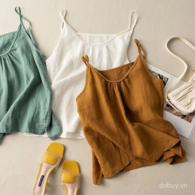 Áo camisole cotton lanh mùa hè 2.025 - Retro nghệ thuật, nhẹ vừa vặn, tôn dáng, giảm 23% còn 144.074₫ 8 Áo camisole cotton lanh mùa hè 2.025 - Retro nghệ thuật, nhẹ vừa vặn, tôn dáng, giảm 23% còn 144.074₫ 8