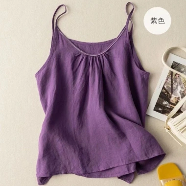 Áo camisole cotton lanh mùa hè 2.025 - Retro nghệ thuật, nhẹ vừa vặn, tôn dáng, giảm 23% còn 144.074₫ 10 Áo camisole cotton lanh mùa hè 2.025 - Retro nghệ thuật, nhẹ vừa vặn, tôn dáng, giảm 23% còn 144.074₫ 10