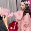 Ao choang buoi sang quạt lông vũ Hanfu phụ kiện cổ xưa, quạt biểu diễn sân khấu, khiêu vũ, chụp ảnh, trẻ em, giá 124.471 VND 4