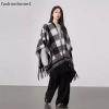 Áo Choàng Nữ Hai Mặt Mùa Đông Ấm Áp Như Chăn Dày Cashmere Cao Cấp – 242.136₫ 5
