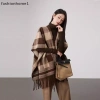 Áo Choàng Nữ Hai Mặt Mùa Đông Ấm Áp Như Chăn Dày Cashmere Cao Cấp – 242.136₫ 6