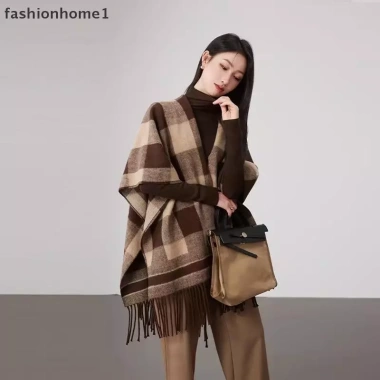 Áo Choàng Nữ Hai Mặt Mùa Đông Ấm Áp Như Chăn Dày Cashmere Cao Cấp – 242.136₫