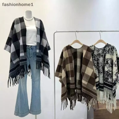 Áo Choàng Nữ Hai Mặt Mùa Đông Ấm Áp Như Chăn Dày Cashmere Cao Cấp – 242.136₫