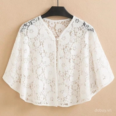 Áo choàng ren vintage thanh lịch cho phụ nữ, nhẹ, chống nắng, giá ưu đãi 132,178₫