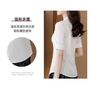 Áo chui đầu phong cách dân tộc Trung Hoa tay ngắn, nút trước mùa hè - Giá 340k 9