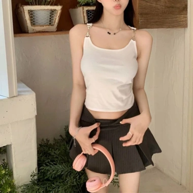 Ao cổ U 2 dây phối khoen cá tính, mút ngực, big size, giảm 17%, tặng dây chuyền cao cấp khi mua 2 sản phẩm