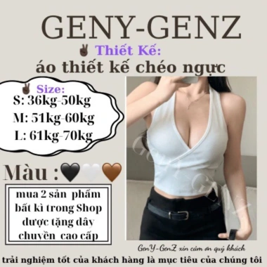 Ao cổ yếm hở lưng siết eo tôn dáng nâng Y3, có/không mút ngực, tặng dây chuyền khi mua 2 – 61.588₫ 8