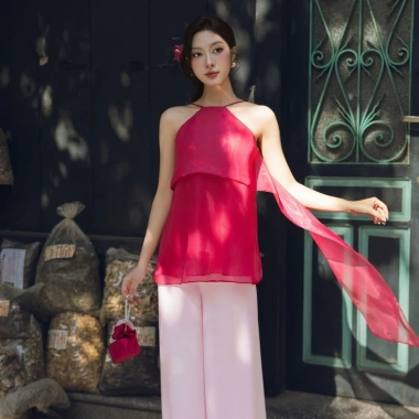 Áo Cổ Yếm Nữ JOVEN Tố Như 2 Lớp - Siêu Mỏng, Thoáng Khí, Giá Giảm 20% 465.500₫