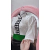 Áo cóm cổ đứng lụa mềm trắng tay lỡ bồng, đá nhỏ cổ, bấm hoa ngực - Đẹp dân tộc Thái, giá 320.000 2