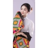 Áo cóm cổ đứng lụa mềm trắng tay lỡ dài - Thiết kế dân tộc Thái, giá ưu đãi 170k VND 2