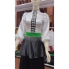 Áo cóm cổ đứng phi bóng trắng tay lỡ, lông vũ, ren trắng đá, phong cách dân tộc Thái - Giá chỉ 300.000₫ 4