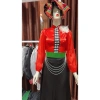 Áo cóm đỏ tươi tơ chun, hoa lông gà ngọc hoa Dân tộc Thái, giá 270.000 VND 2