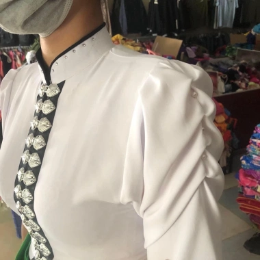 Áo Cóm Tay Lỡ Bồng Vải Lụa Trơn Mềm Dân Tộc Thái - Giá ưu đãi 150.000đ