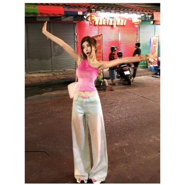 Áo crop gradient nữ Mỹ hè 2.025 – Áo vest thời trang LF44, thiết kế mới, 307.584₫