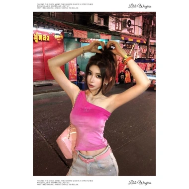 Áo crop gradient nữ Mỹ hè 2.025 – Áo vest thời trang LF44, thiết kế mới, 307.584₫
