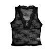 Áo Crop Top Backstreet ren viền cổ chữ V thêu hoa lưới không tay gợi cảm mùa hè 10