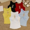Áo Crop Top Hai Dây Mỏng Phong Cách Hàn Quốc, Khóa Kim Loại - Thời Trang Biển Giá 108k 6