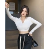 Áo Croptop Cổ Bẻ Tay Dài Nữ Siêu Thời Trang Giá 88k Khuyến Mãi Đặc Biệt 3