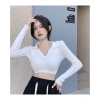 Áo Croptop Cổ Bẻ Tay Dài Nữ Siêu Thời Trang Giá 88k Khuyến Mãi Đặc Biệt 5