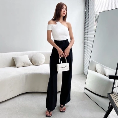 Áo Croptop Nữ Tay Ngắn Body Poone Shop Kiểu Khoét Một Bên Vai Giá 90.160đ