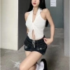Áo Croptop Polo Cổ Đức Ôm Body Cá Tính Thun Gân Tăm Lụa - Giảm Giá Đến 19.430 VND, Tặng Dây Chuyền Khi Mua 2 3