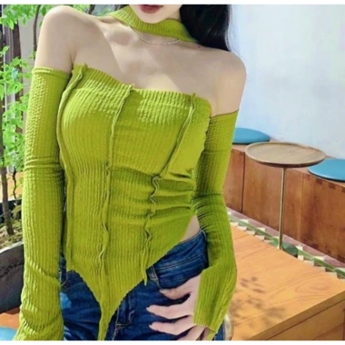 Áo Croptop Sát Nách Cổ Cao Nữ Giá Chỉ 49k - Đẹp, Thoáng Mát, Phù Hợp Mùa Hè