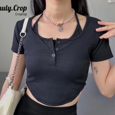 Áo Croptop Sát Nách Cổ Cao Nữ Giá Chỉ 49k - Đẹp, Thoáng Mát, Phù Hợp Mùa Hè