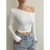 Áo Crotop Tay Dài Lệch Vai Thời Trang Cá Tính Big Size Giá Ưu Đãi 33.550đ