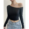 Áo Crotop Tay Dài Lệch Vai Thời Trang Cá Tính Big Size Giá Ưu Đãi 33.550đ 2