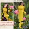 Áo dài 4 tà truyền thống CHAANG May sẵn vàng cúc, vải lụa, giá ưu đãi 309.654 VND