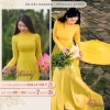 Áo dài 4 tà truyền thống CHAANG May sẵn vàng cúc, vải lụa, giá ưu đãi 309.654 VND 6