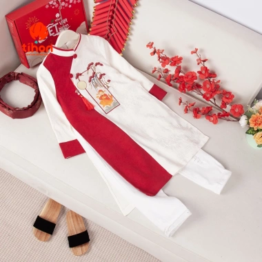 Áo dài bé trai TIHON cao cấp gấm nhung chéo mềm mại, họa tiết in thêu sắc nét - Giá chỉ 247.000₫ 4 Áo dài bé trai TIHON cao cấp gấm nhung chéo mềm mại, họa tiết in thêu sắc nét - Giá chỉ 247.000₫ 4