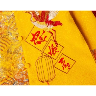 Áo Dài Cách Tân Bé Trai Tết - Hoạ Tiết Hạc Phúc Lộc Thọ Đỏ Vàng - Giảm 52.560đ 5 Áo Dài Cách Tân Bé Trai Tết - Hoạ Tiết Hạc Phúc Lộc Thọ Đỏ Vàng - Giảm 52.560đ 5