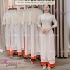 Áo Dài Cách Tân Nữ 4 Tà Xẻ Đính Hoa Cúc Lụa Tơ Da Hồng Gạch Cổ Vuông Tay Lỡ Dự Tiệc Lễ Tết 7